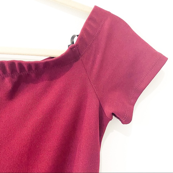 ✨ Lulu’s | Alleyoop Burgundy OTS Jumpsuit - Picture 5 of 10